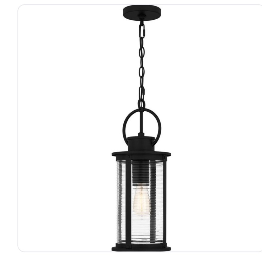 New Quoizel Tilmore 1-Light Matte Black Mini Pendant LightReg $199 Lowe’s